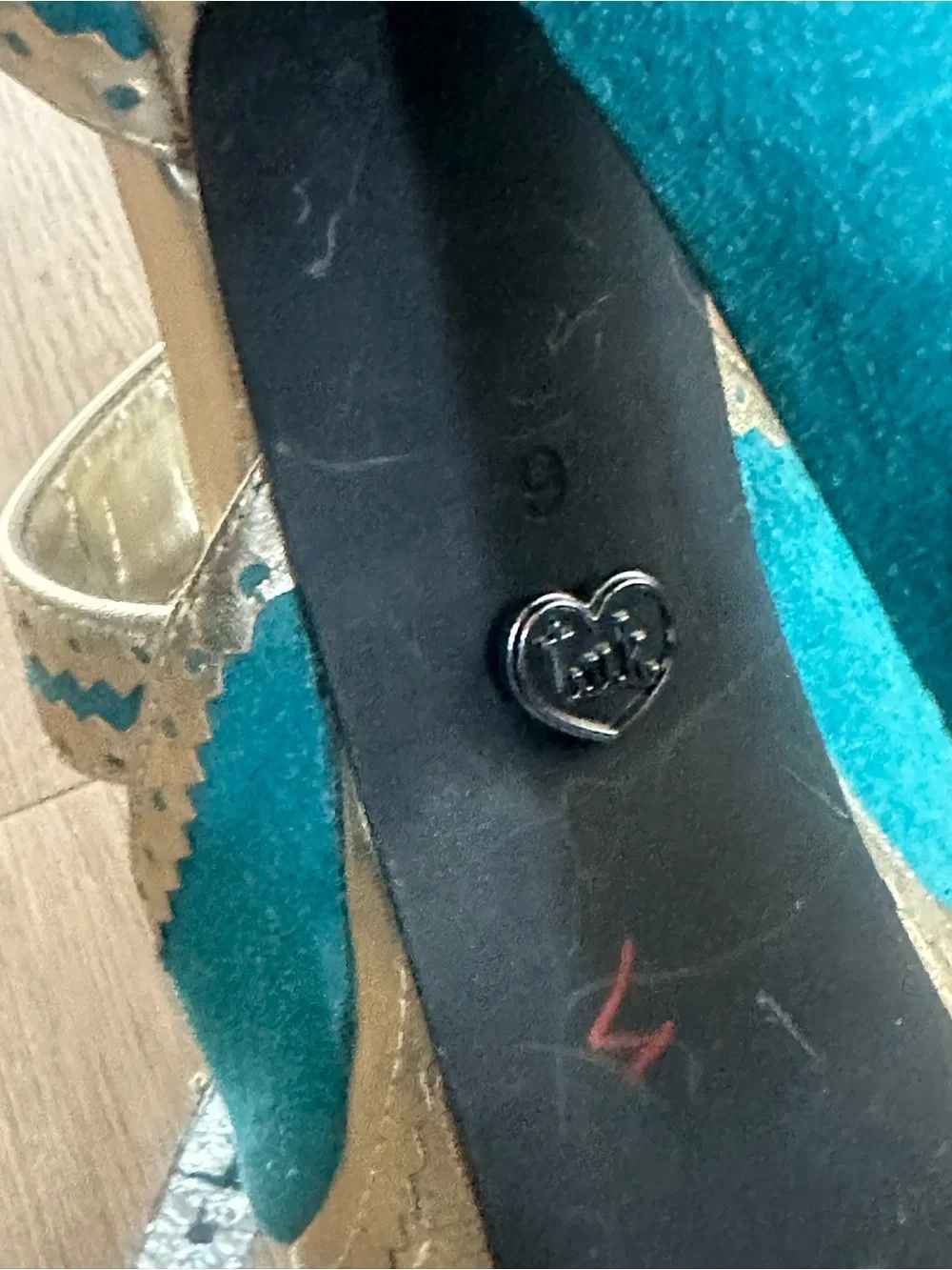 T.U.K. Platinum Collection turquoise platform heels